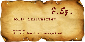 Holly Szilveszter névjegykártya