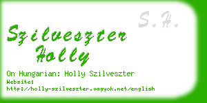 szilveszter holly business card